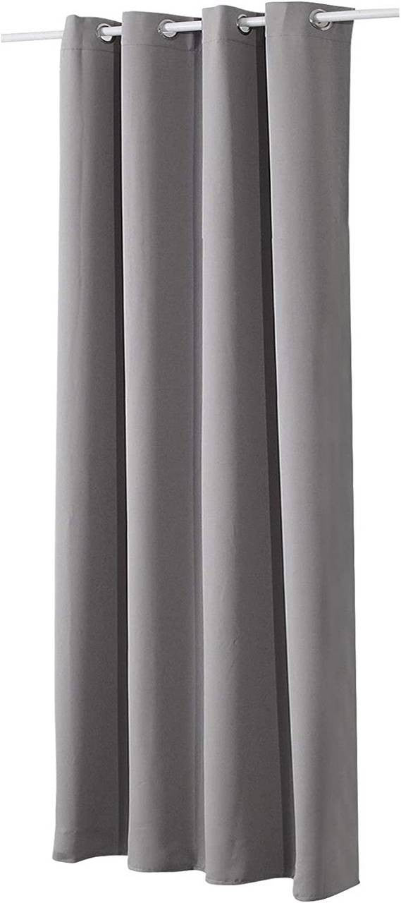 24goodz Thermal Blackout Curtain - Durable and Stylish - 100% Polyester - For Home and Office - Dark Grey 135x225 cm - dg
