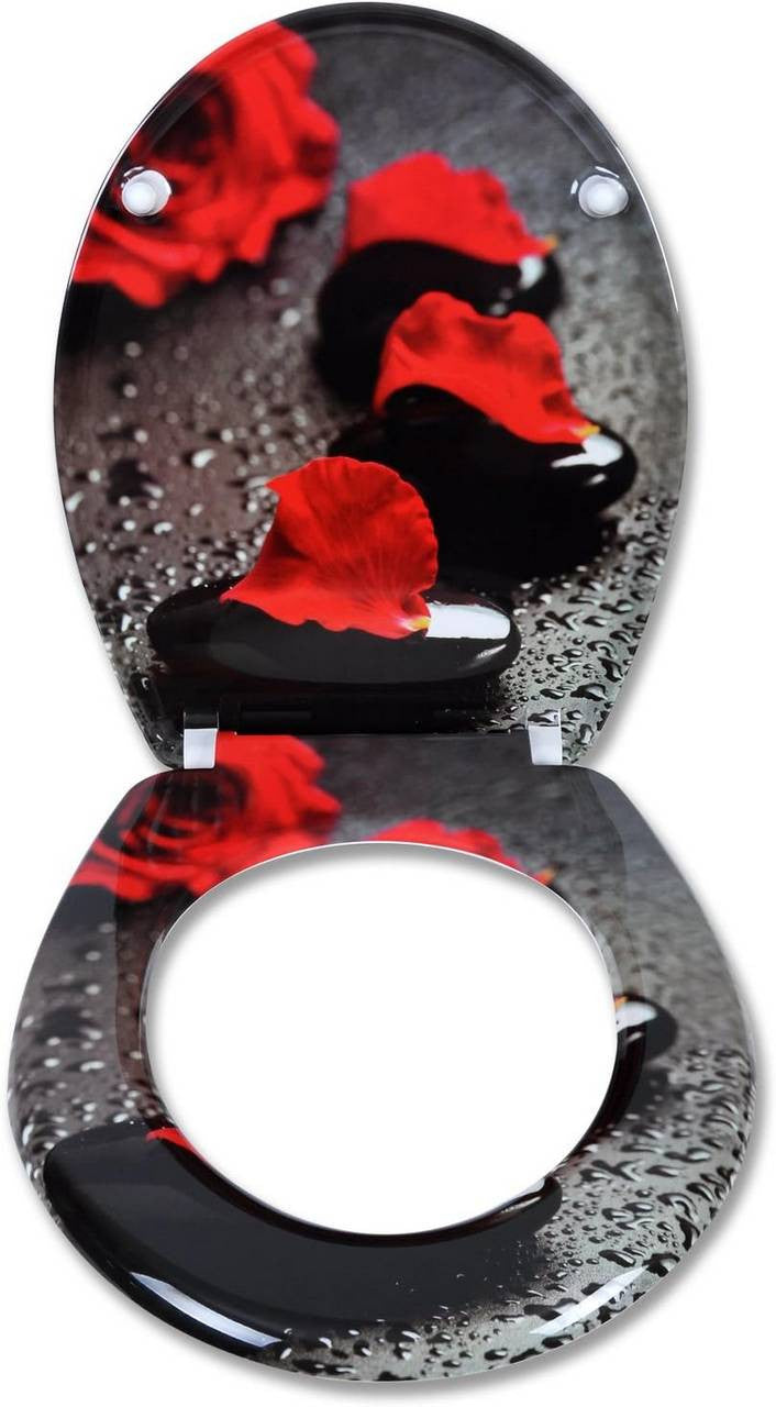 24goodz O-shaped Toilet Seat - Soft Close for Ultimate Comfort - Duroplast - For Family Bathrooms - Rose