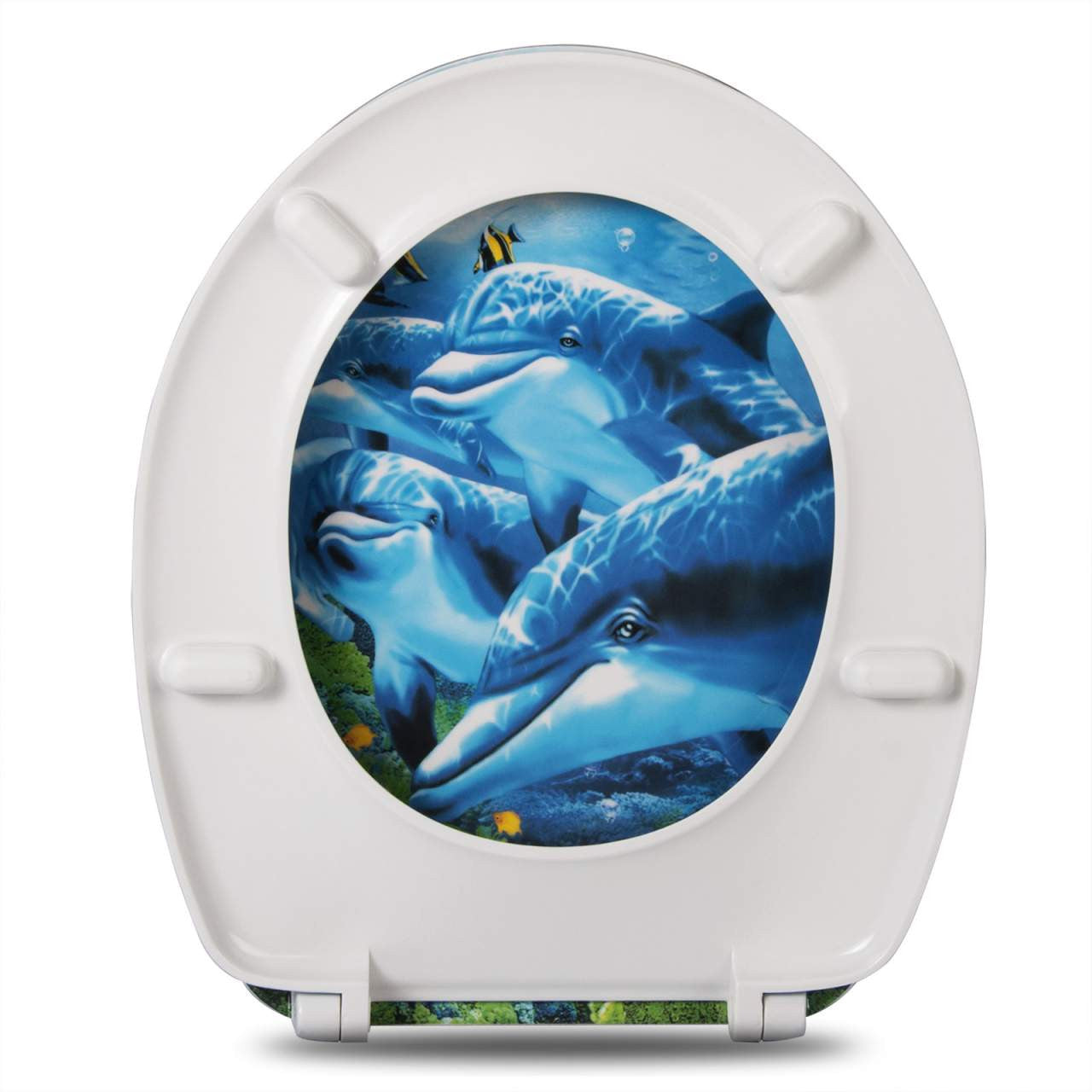 24goodz Duroplast Toilet Seat with Soft-Close Mechanism - Easy to Clean - Durable Material - 175 kg Load Capacity - White - 45.5 cm x 37.1 cm