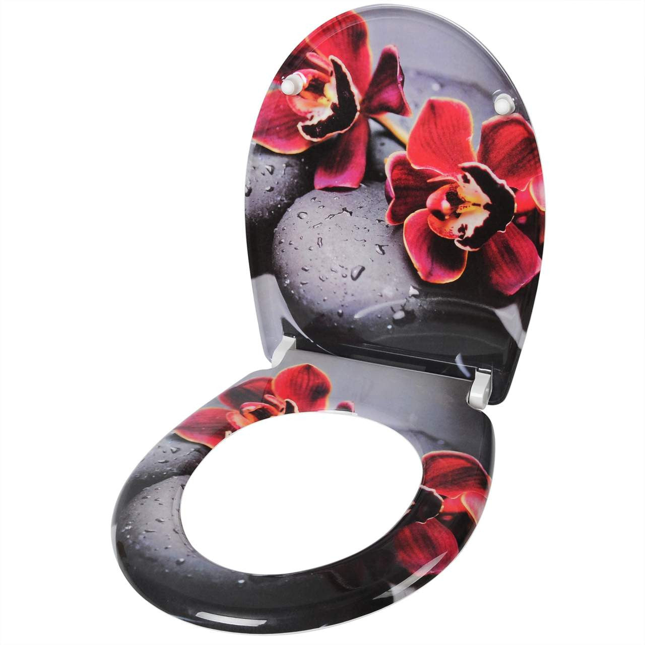 24goodz Duroplast Toilet Seat - Soft-Close Mechanism - Easy to Clean - Duroplast - For Everyone - White