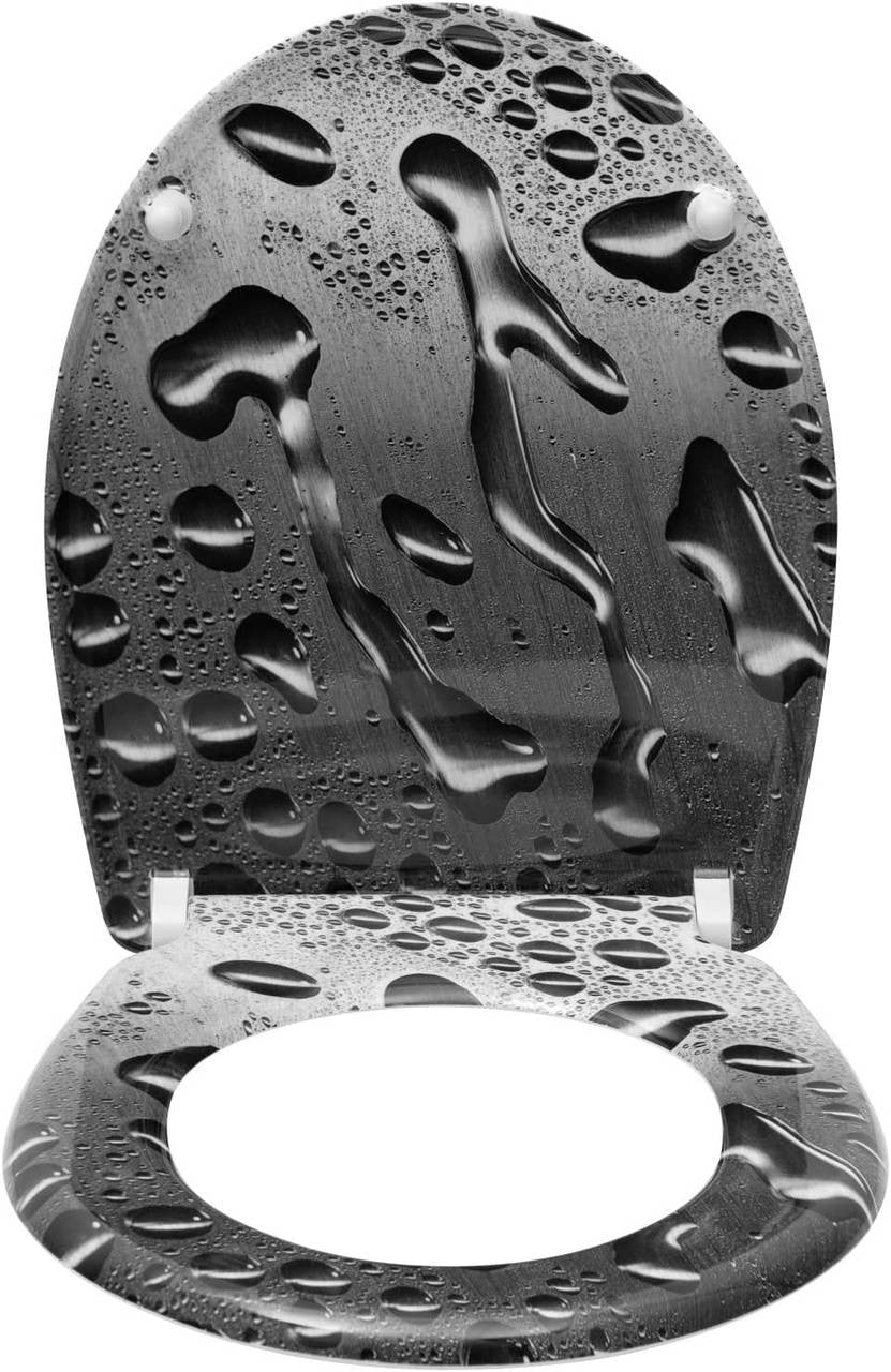 24goodz Duroplast Toilet Seat - Soft-Close Mechanism - Easy Cleaning - Duroplast - For Everyone - Multicolour