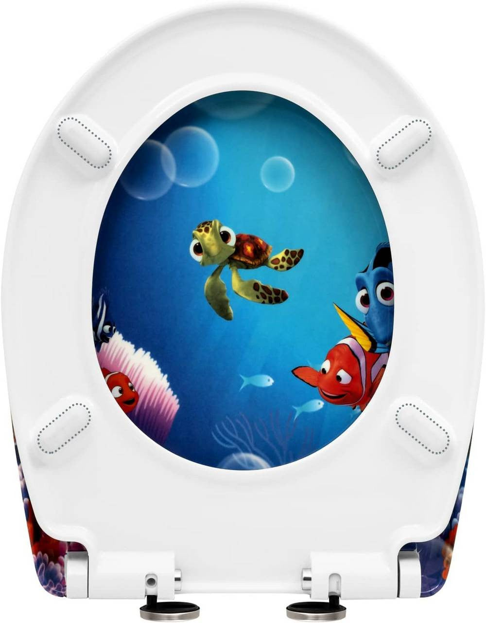 24goodz Duroplast Toilet Seat - Soft-Close Mechanism - Quick Release for Easy Cleaning - Duroplastic - White - O-Shape 371x458 mm