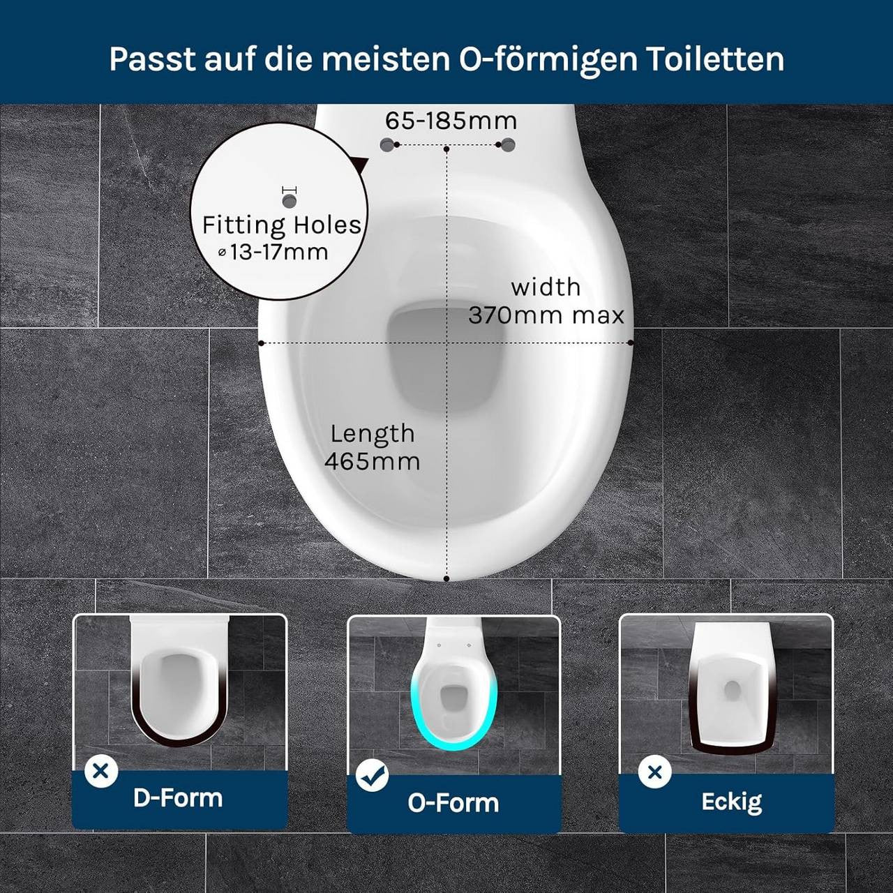 24goodz Family Toilet Seat with Soft Close - Built-in Child Seat - Duroplast - For Families - White
