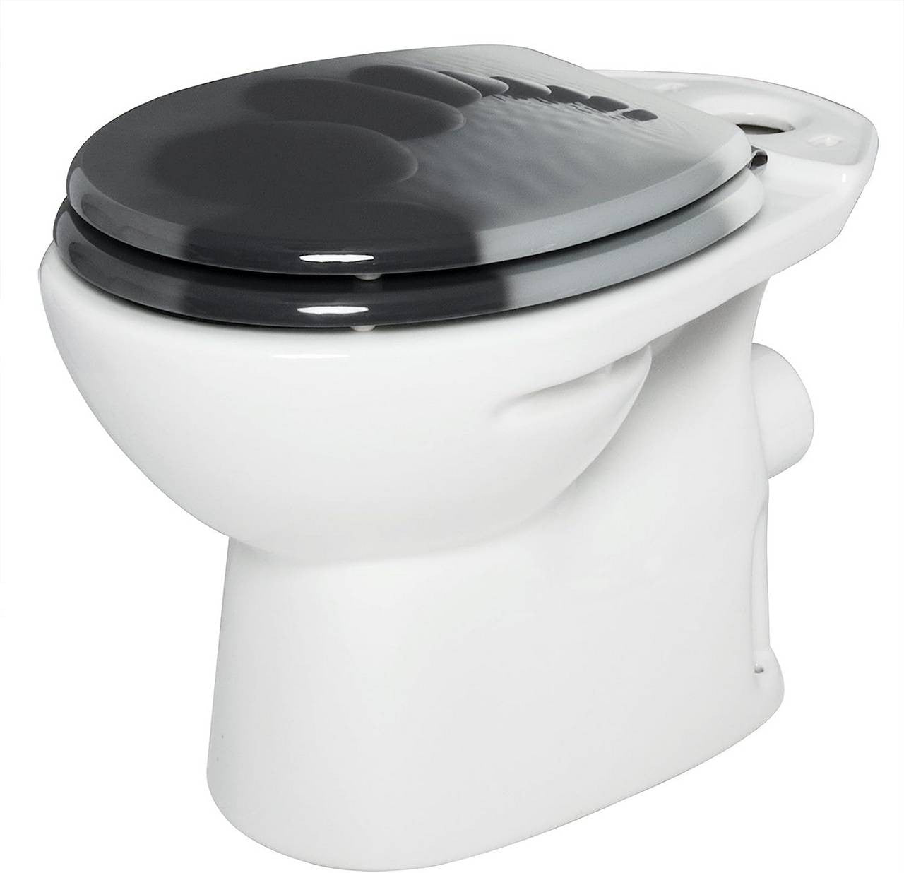 24goodz Toilet Seat - Soft-Close Mechanism - Antibacterial and Water-Resistant - MDF - Universal O-Shaped Toilets - Black