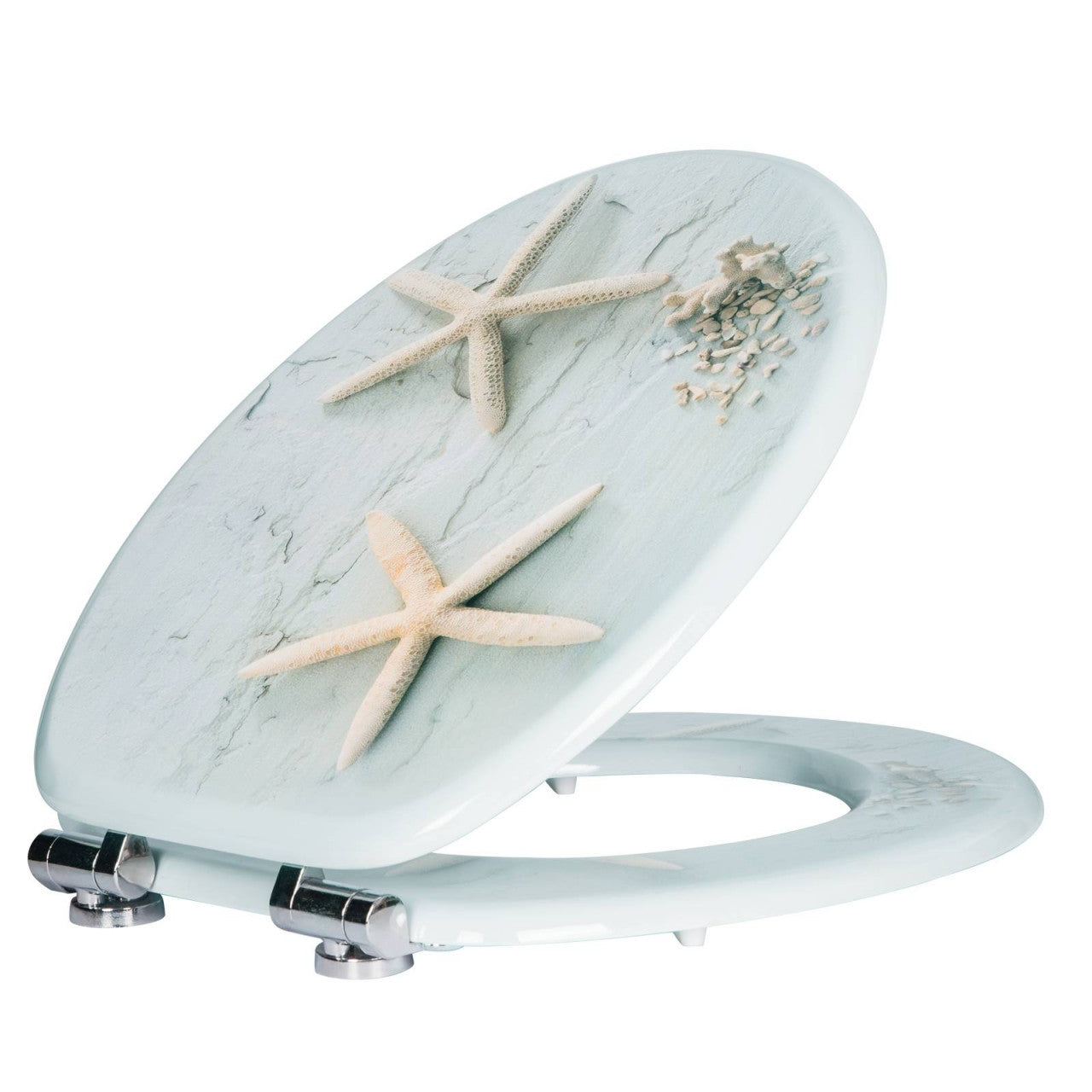 24goodz Soft-Close Toilet Seat - Antibacterial and Durable - MDF - Universal Fit - Printed Design