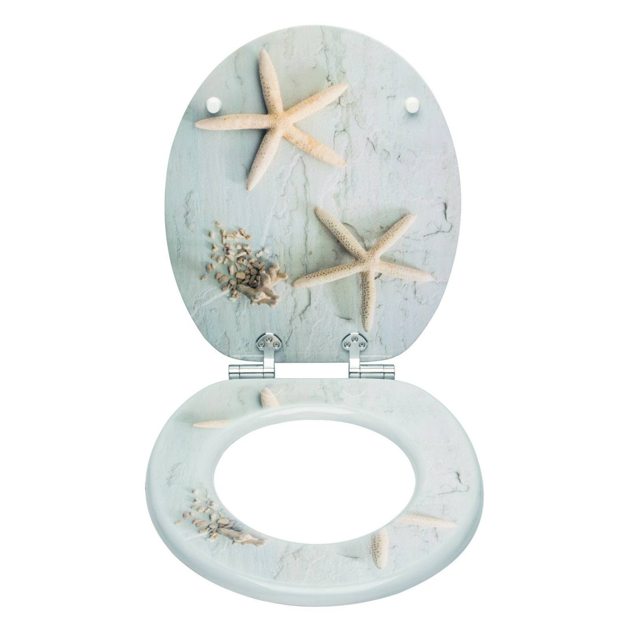 24goodz Soft-Close Toilet Seat - Antibacterial and Durable - MDF - Universal Fit - Printed Design