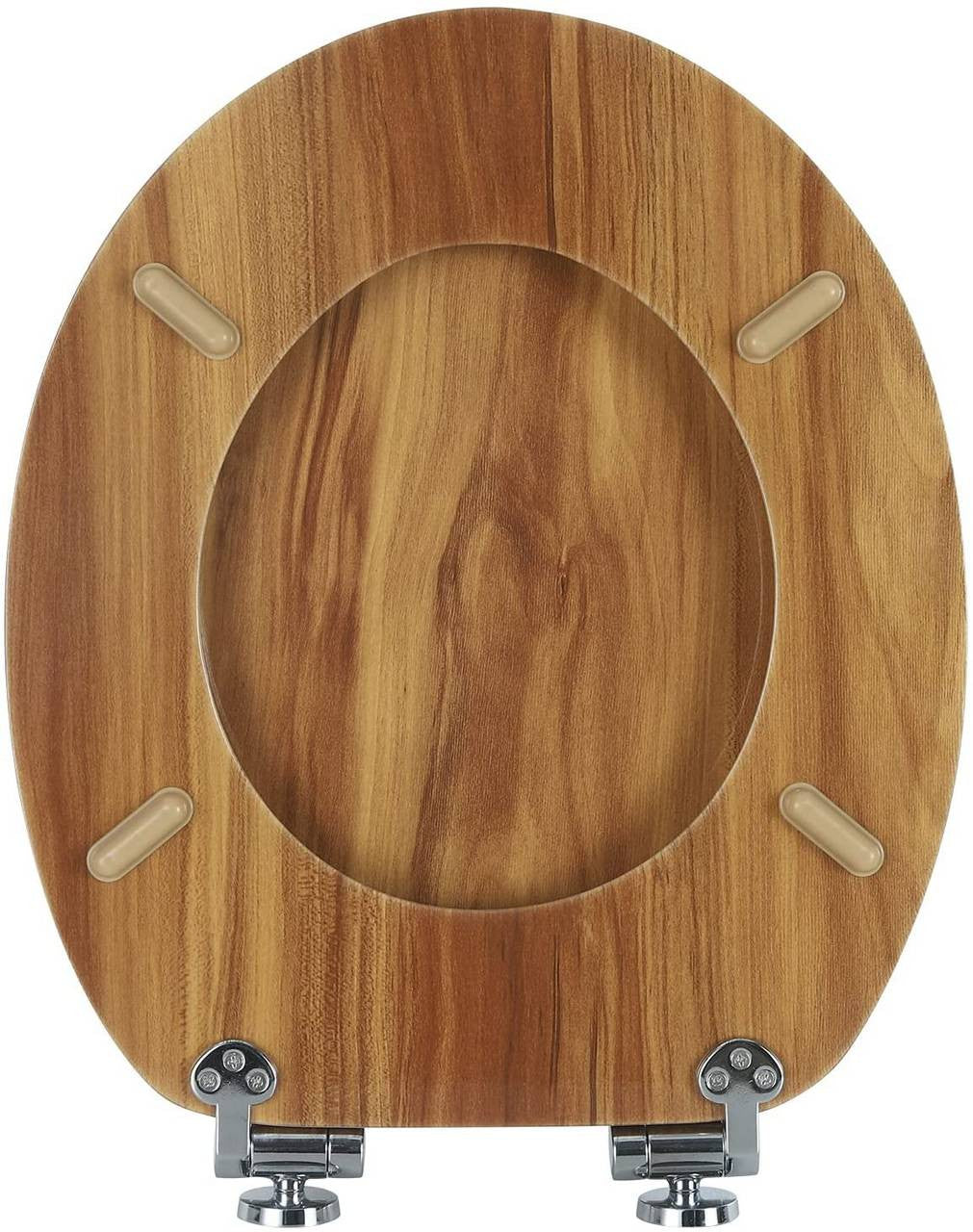 24goodz MDF Toilet Seat - Soft Close Technology - Durable and Antibacterial - MDF - For Standard O-Shaped Toilets - White