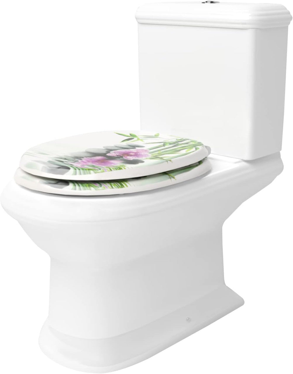 24goodz Soft-Close Toilet Seat - Antibacterial and Water-Resistant - MDF - Universal Fit - Multi-Colour