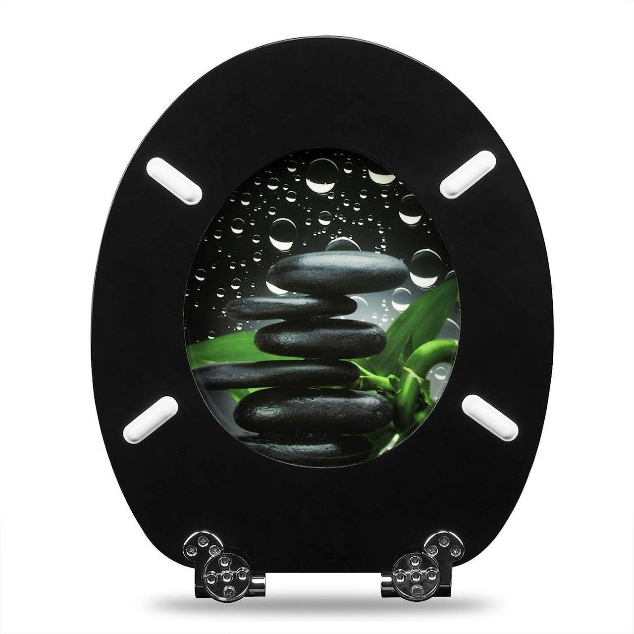 24goodz Soft-Close Toilet Seat - Antibacterial & Water-Resistant - MDF - Universal Fit - Tri-Printed