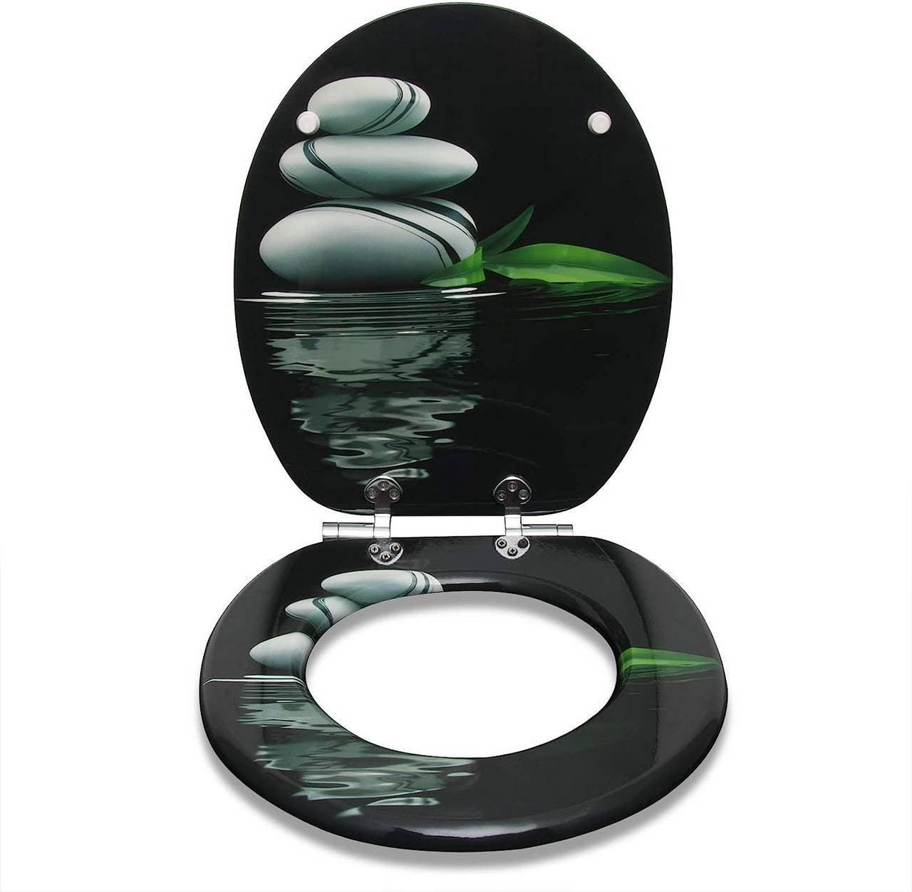 24goodz Soft-Close Toilet Seat - Antibacterial and Water-Resistant - MDF - Universal Fit - Printed Design