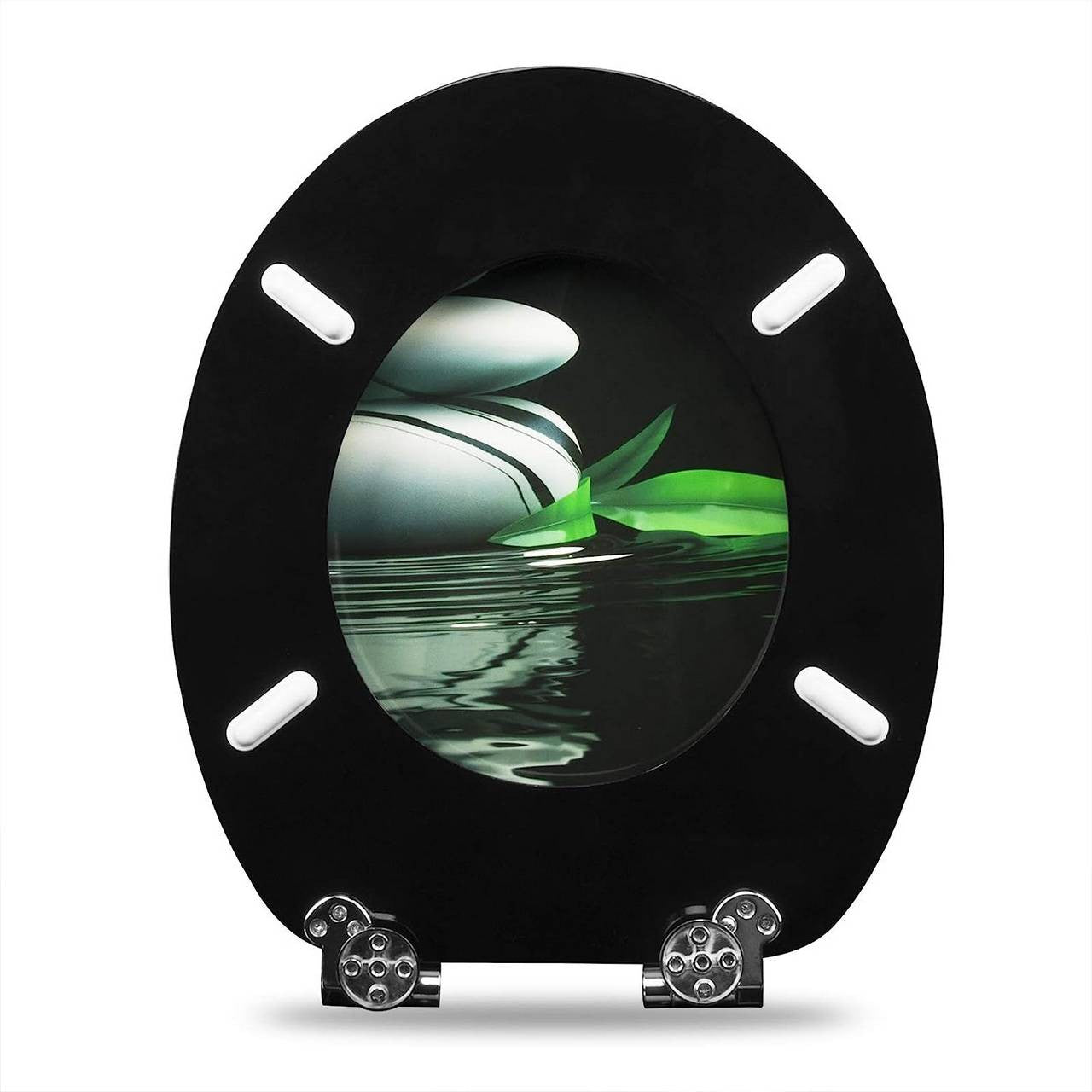 24goodz Soft-Close Toilet Seat - Antibacterial and Water-Resistant - MDF - Universal Fit - Printed Design