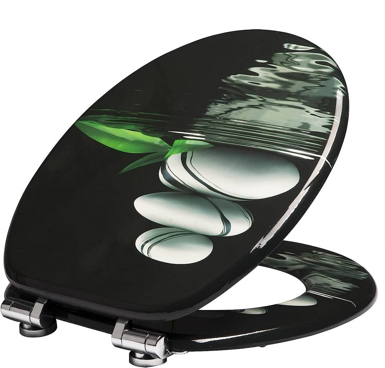 24goodz Soft-Close Toilet Seat - Antibacterial and Water-Resistant - MDF - Universal Fit - Printed Design
