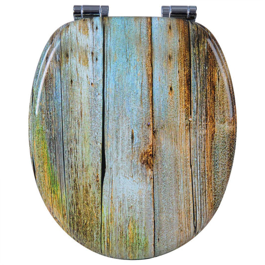 24goodz Premium Toilet Seat - Soft-Close Mechanism - Antibacterial and Water-Resistant - MDF - Universal Oval Shape - Printed Design