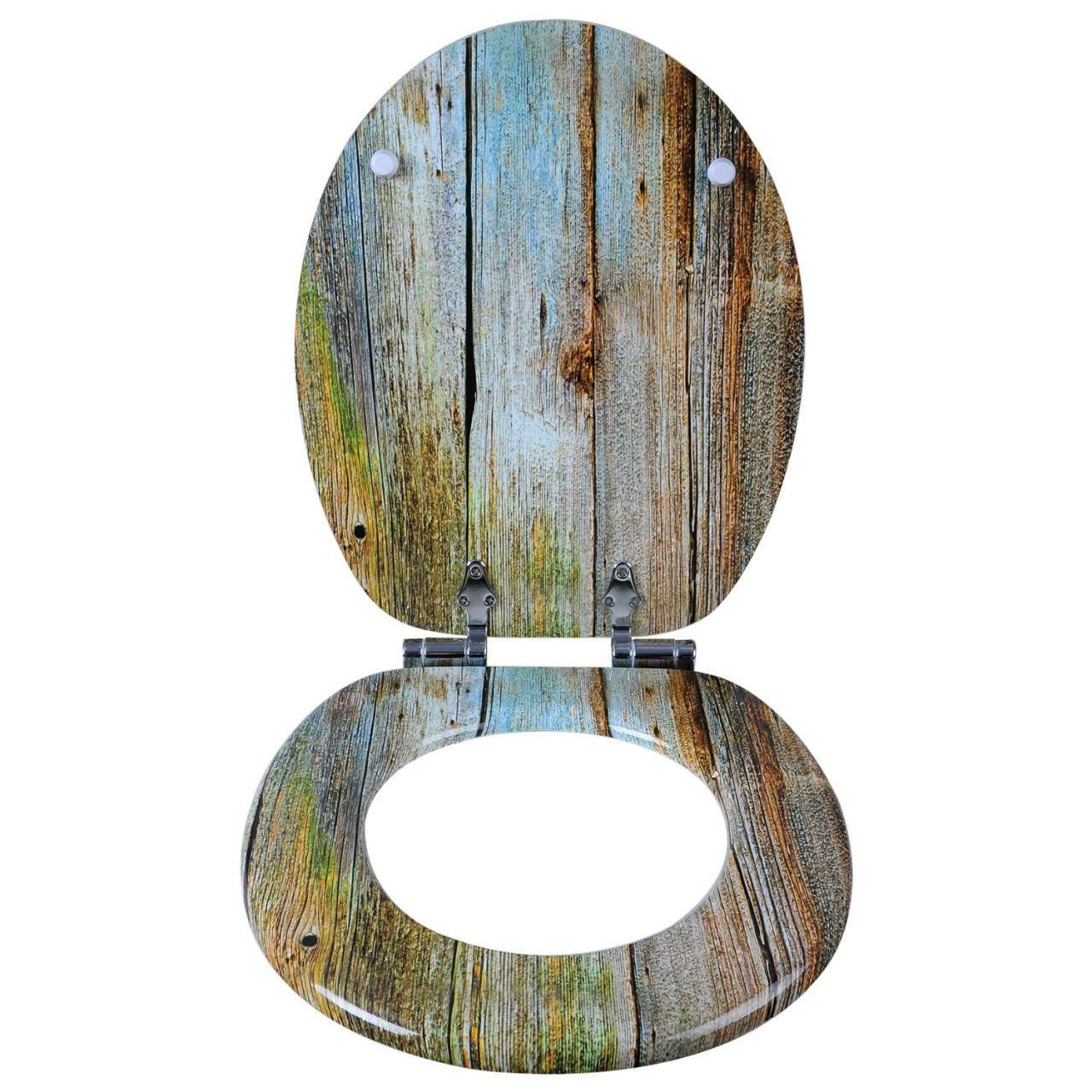 24goodz Premium Toilet Seat - Soft-Close Mechanism - Antibacterial and Water-Resistant - MDF - Universal Oval Shape - Printed Design