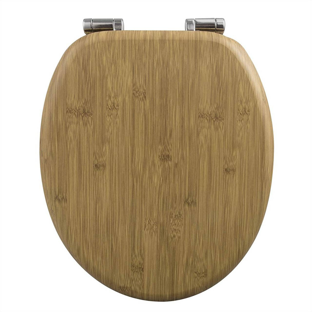 24goodz Soft-Close Toilet Seat - Silent Closure Mechanism - Antibacterial and Durable - MDF - Universal Fit - Oval Shape
