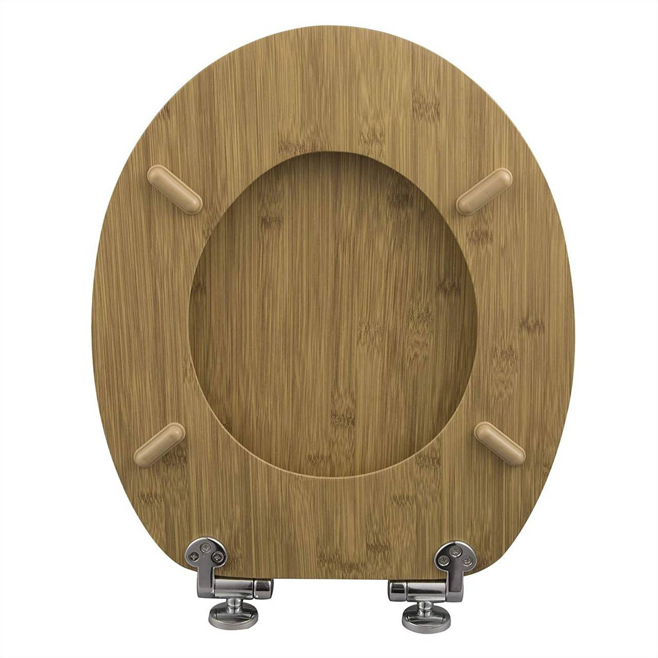 24goodz Soft-Close Toilet Seat - Silent Closure Mechanism - Antibacterial and Durable - MDF - Universal Fit - Oval Shape