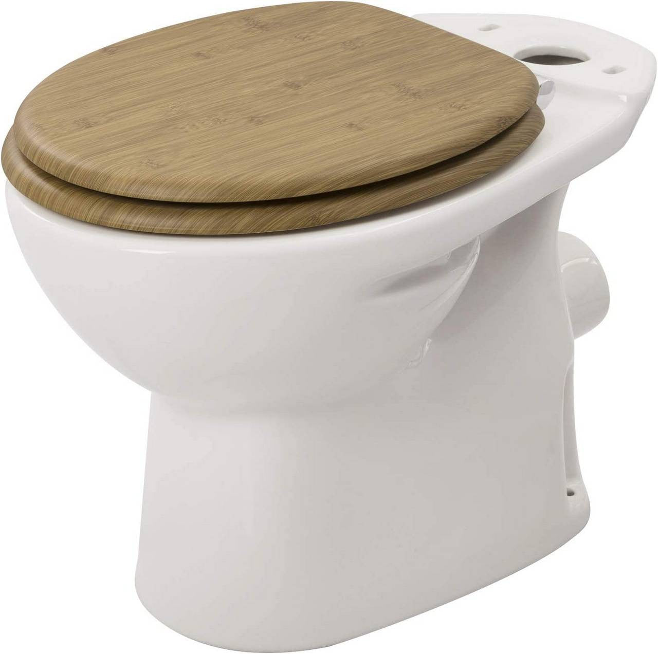 24goodz Soft-Close Toilet Seat - Silent Closure Mechanism - Antibacterial and Durable - MDF - Universal Fit - Oval Shape
