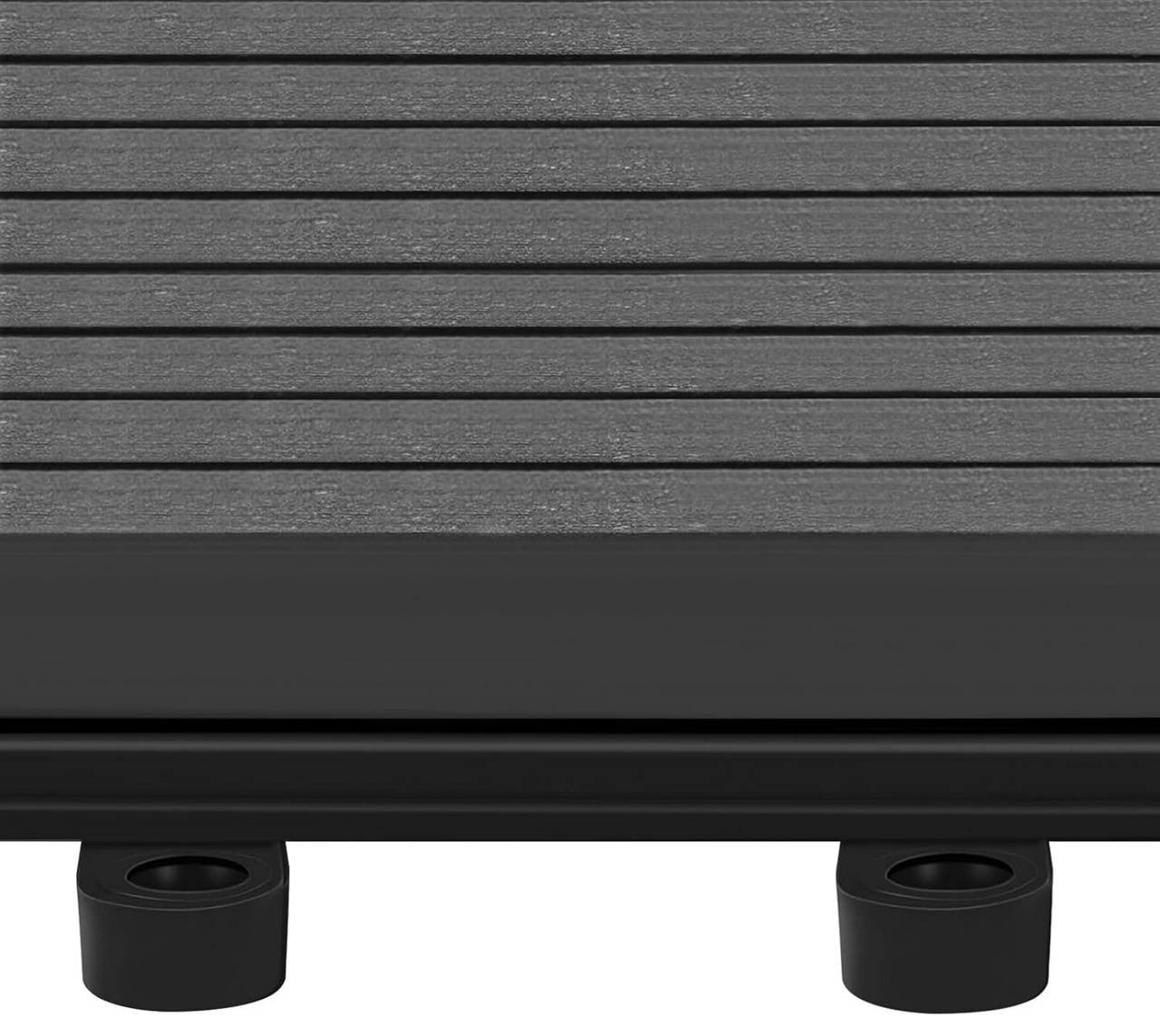 24goodz WPC Decking Tiles - Eco-Friendly Material - Easy Installation - WPC - For Indoor and Outdoor Use - Grey