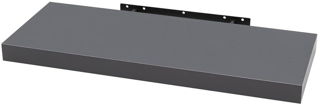 24goodz Floating Wall Shelf - Premium Material - Space-Saving Design - MDF - Dark Grey - 60x22.9x3.8cm - dgr