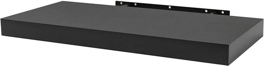 24goodz Floating Shelf - Elegant and Moisture-Resistant - MDF - For Home Organization - Black 100x22.9x3.8cm - sz