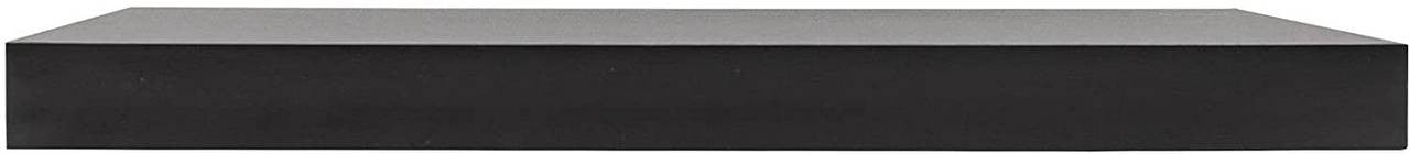 24goodz Floating Shelf - Stylish and Space-Saving - MDF - For Home and Office - Black 90x22.9x3.8cm - sz