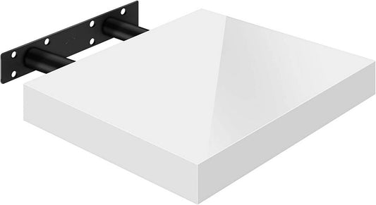 24goodz Floating Wall Shelf - Versatile Design - Easy Installation - MDF - White - 25x22.9x3.8cm - ws