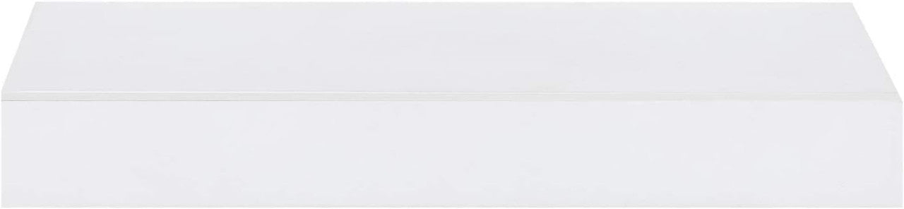24goodz Floating Shelf with Drawer - Extra Storage Space - MDF - For Home and Living - White 40 x 25 cm - ws