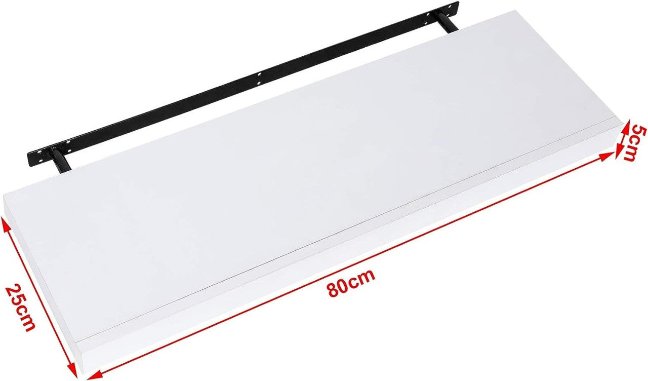 24goodz Wall Shelf with Drawer - Stylish and Functional - MDF - For Home Organization - White - 80 x 25 cm - ws