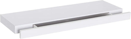 24goodz Wall Shelf with Drawer - Stylish and Functional - MDF - For Home Organization - White - 80 x 25 cm - ws