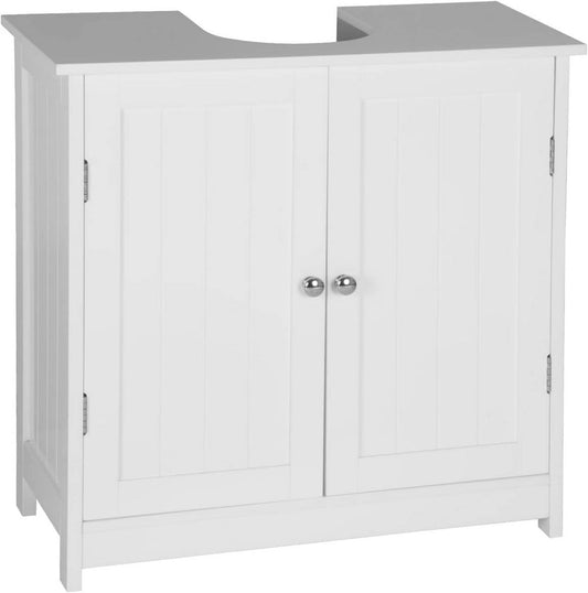24goodz Undersink Cabinet - Stylish Storage Solution - High-Quality MDF - For Bathroom Organization - White - ws