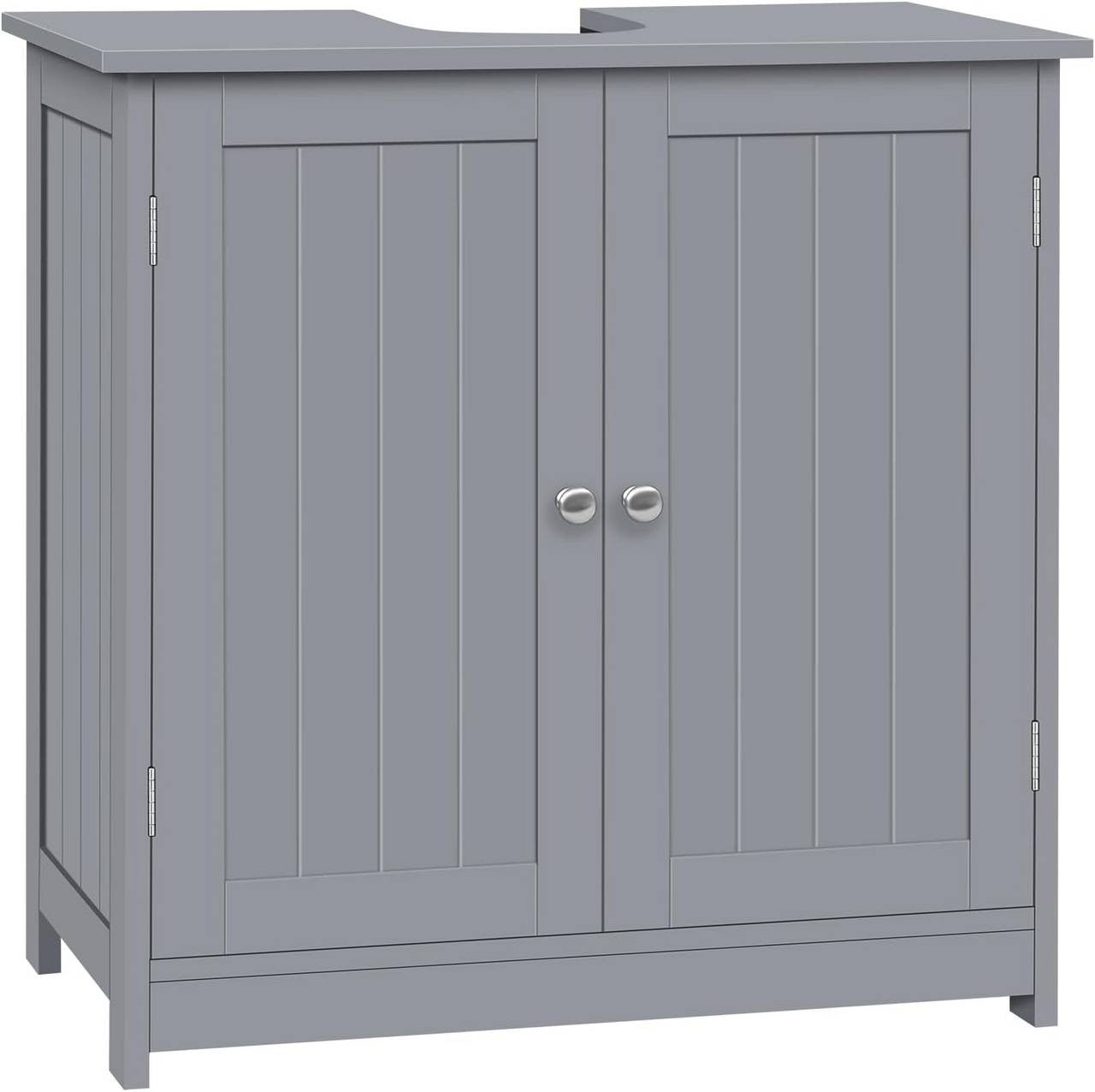 24goodz Under Sink Bathroom Cabinet - Spacious Storage - Durable MDF - For Bathroom Organization - Grey
