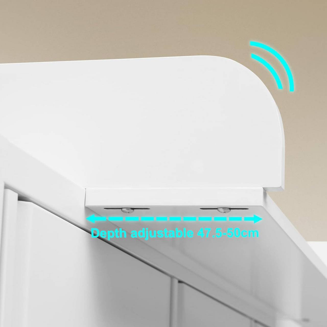 24goodz Changing Table Topper - Adjustable for Most Dressers - High-Quality MDF - For Parents - White