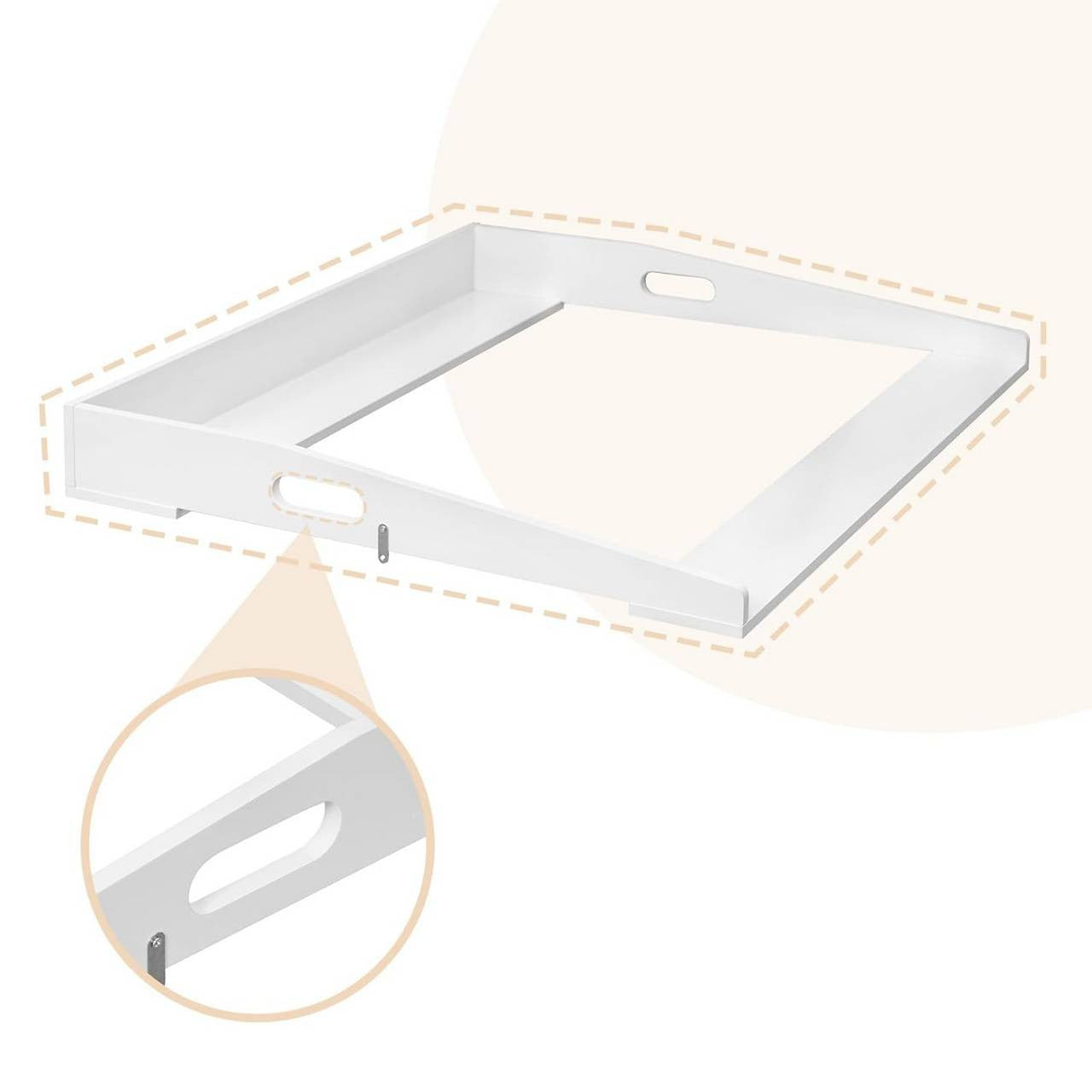 24goodz Universal Changing Topper - Safe Baby Changing Surface - MDF - For Parents - White