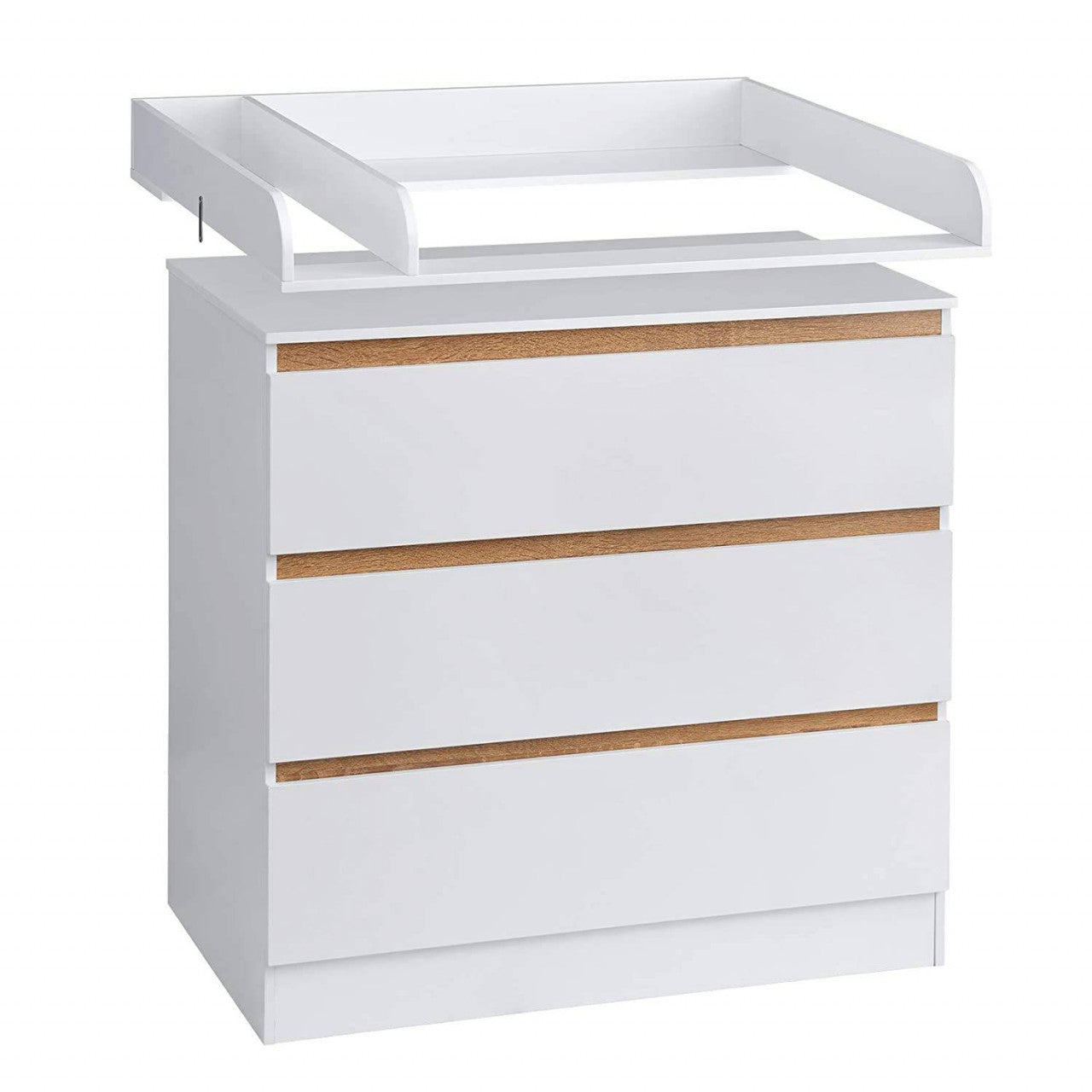 24goodz Changing Table Attachment - Universal Fit - Anti-Slip Design - MDF - For Babies - White