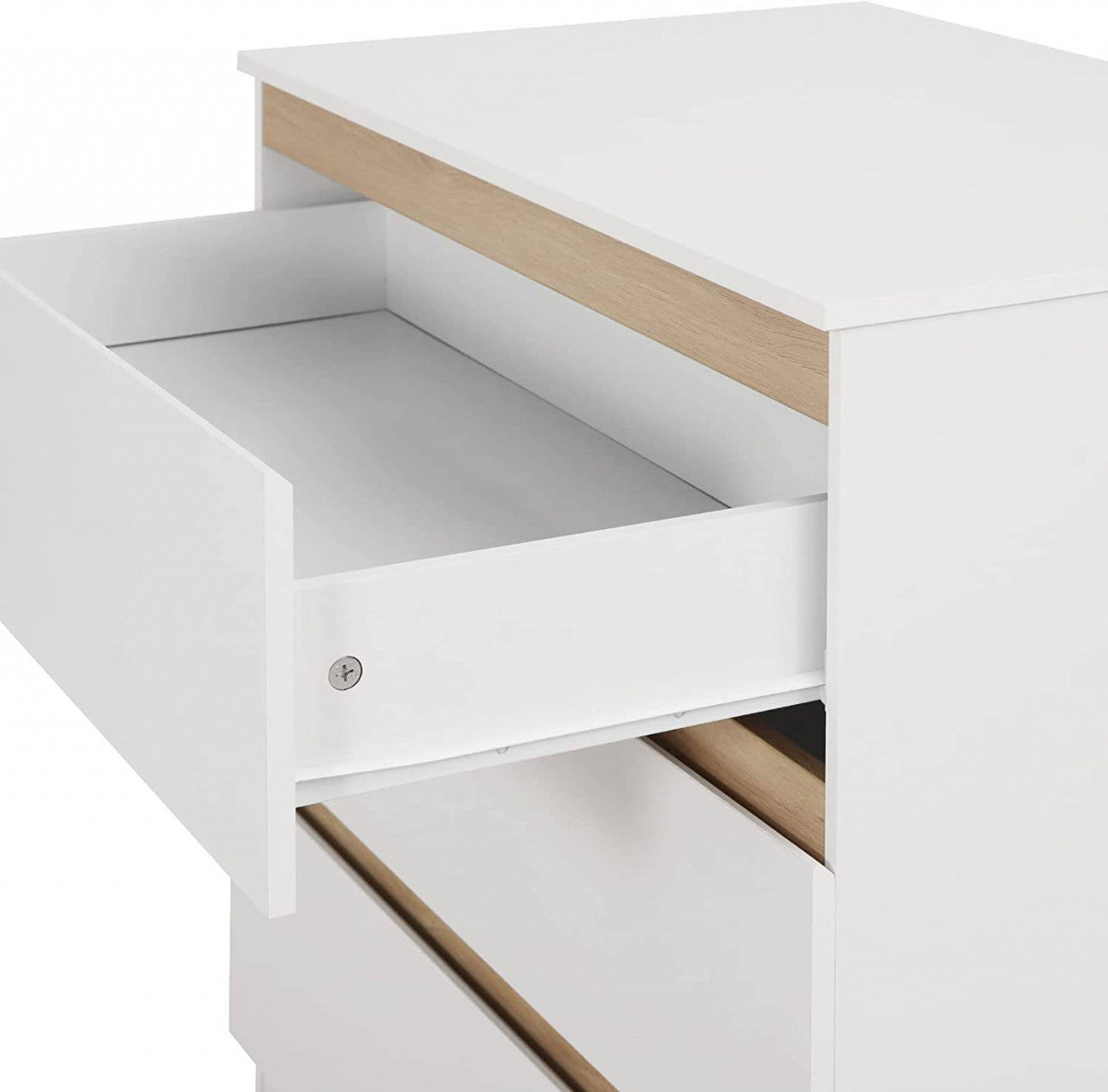 24goodz Baby Changing Table with 3 Drawers - Ample Storage Space - Durable and Safe - E1 Wood Material - White - 80 x 78 x 48 cm