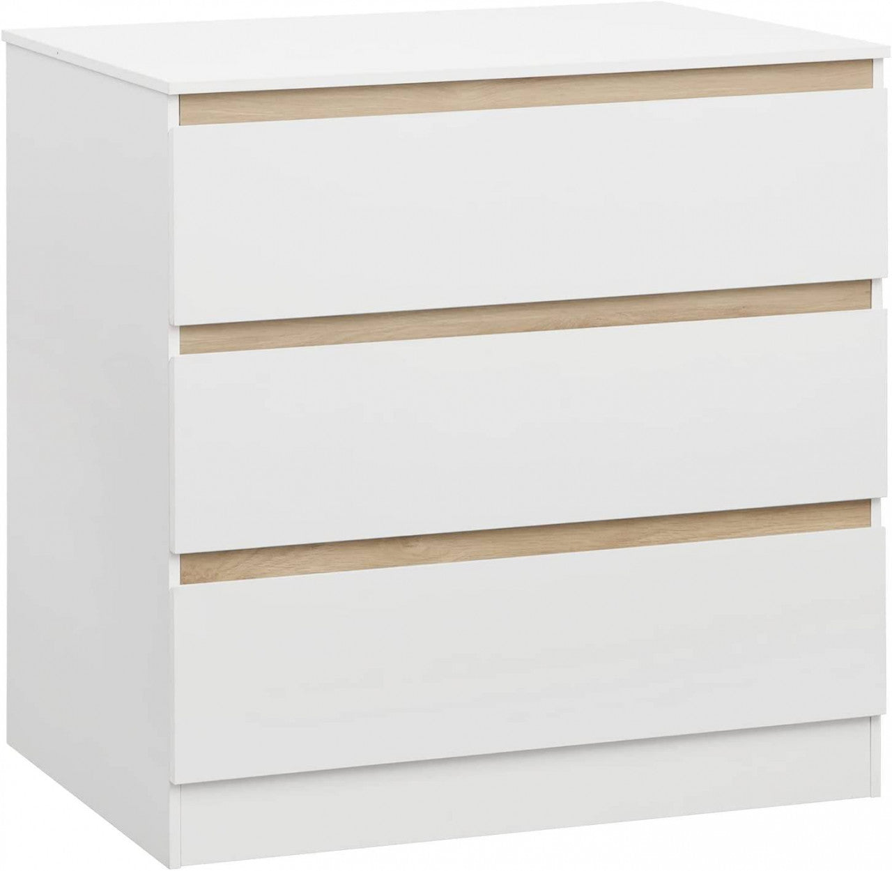 24goodz Baby Changing Table with 3 Drawers - Ample Storage Space - Durable and Safe - E1 Wood Material - White - 80 x 78 x 48 cm