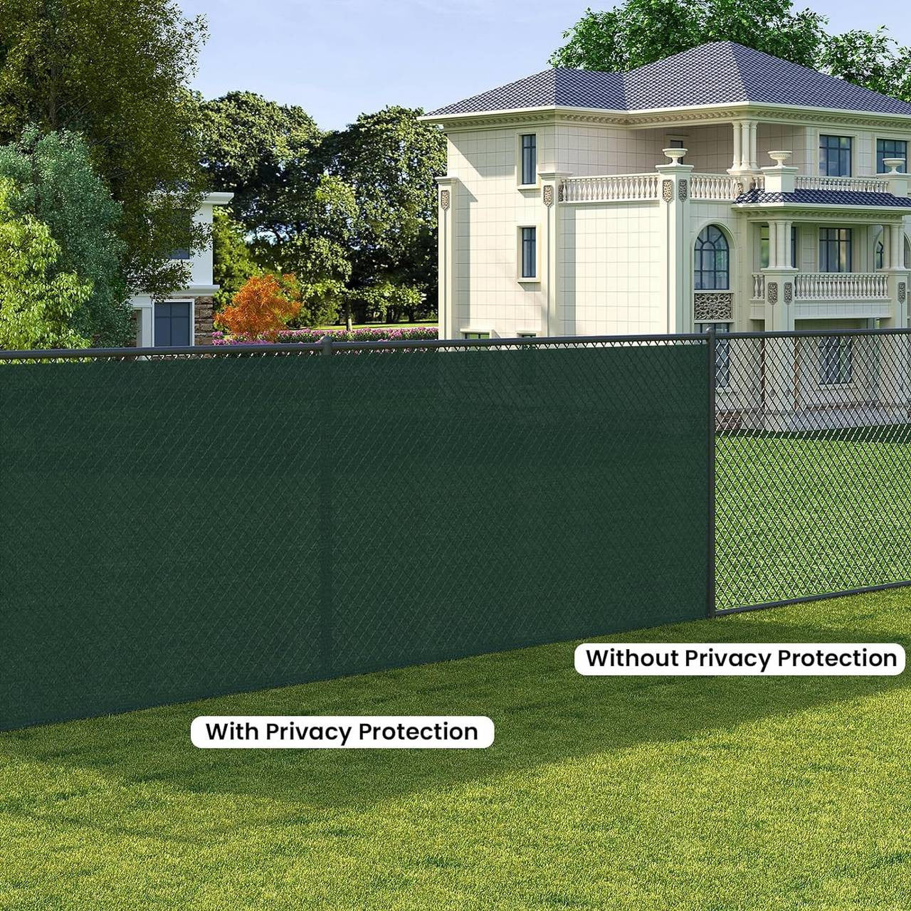 24goodz Privacy Screen - High UV Protection - Durable and Weather-Resistant - HDPE - For Gardens and Patios - Green 1 x 10 m