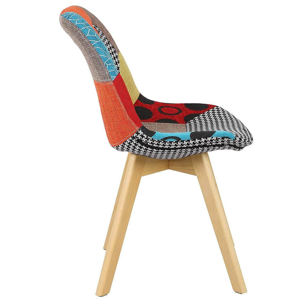 24goodz Dining Chair - Ergonomic Design for Ultimate Comfort - Durable Linen and Solid Wood - Multicolour